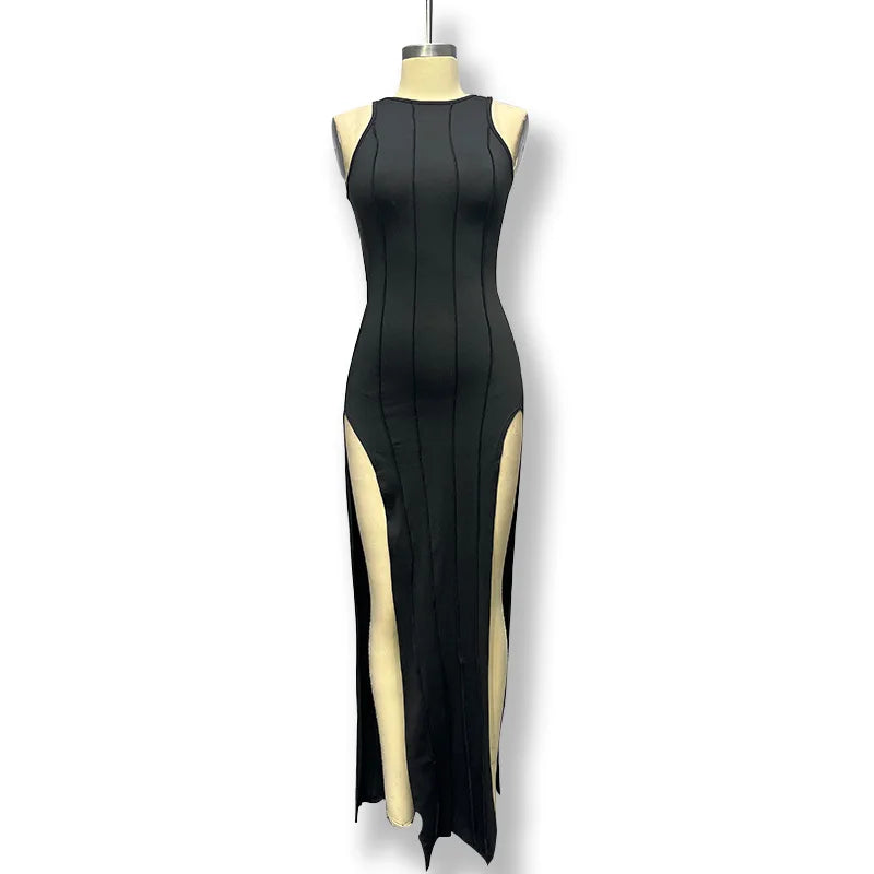 Bold Side-Slit Dress