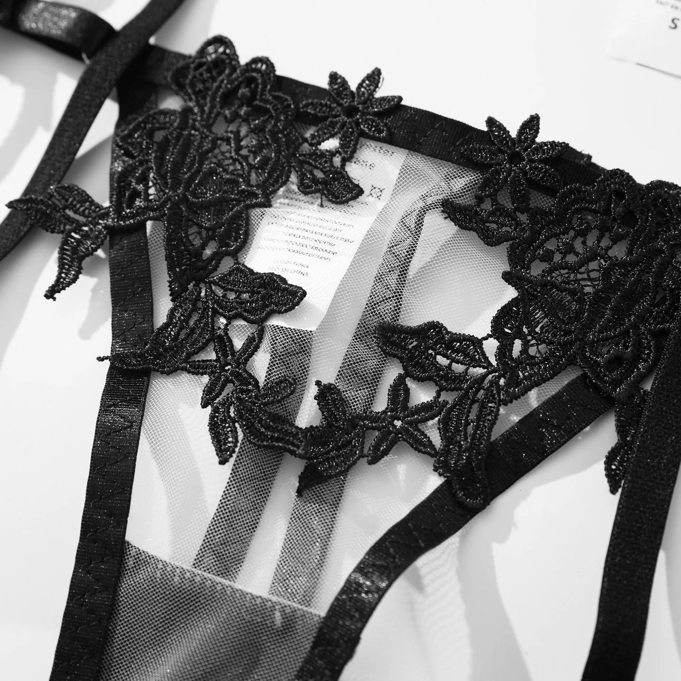 Elena - 3-Piece French Lingerie Set