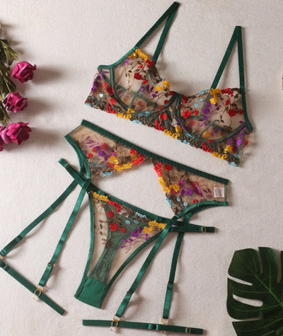 Daisy - 3-Piece French Lingerie Set