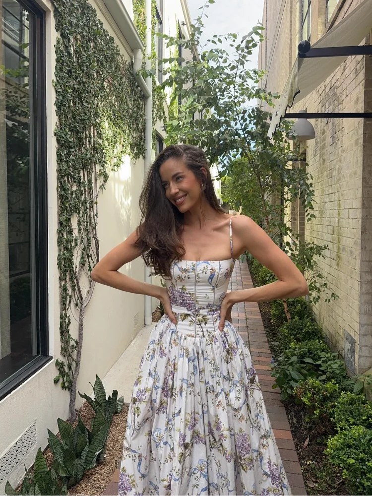Chantel - Stunning Printed Floral A-Line Maxi Dress