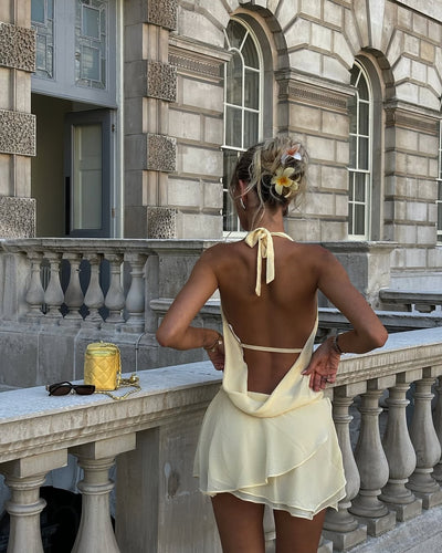 Isolde | Bold Backless Mini Dress