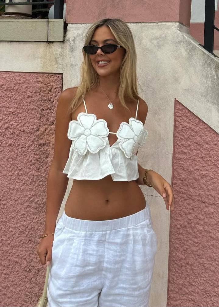 Veronica | Embellished Cropped Top