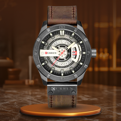 Men's Sporty Military Watch with Quartz Movement
