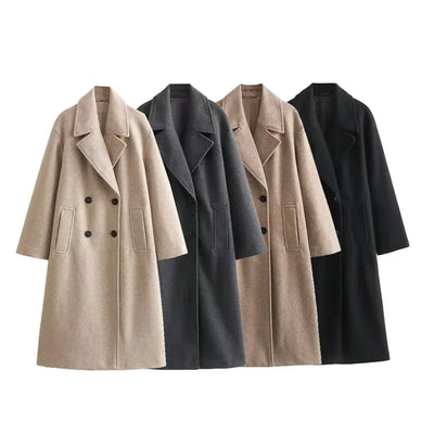 Ava - Chic Long Coat Jacket