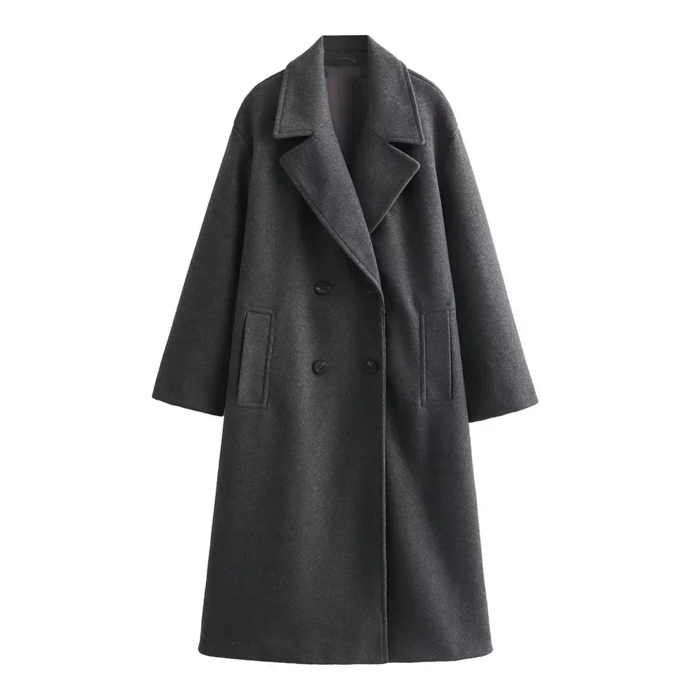 Ava - Chic Long Coat Jacket