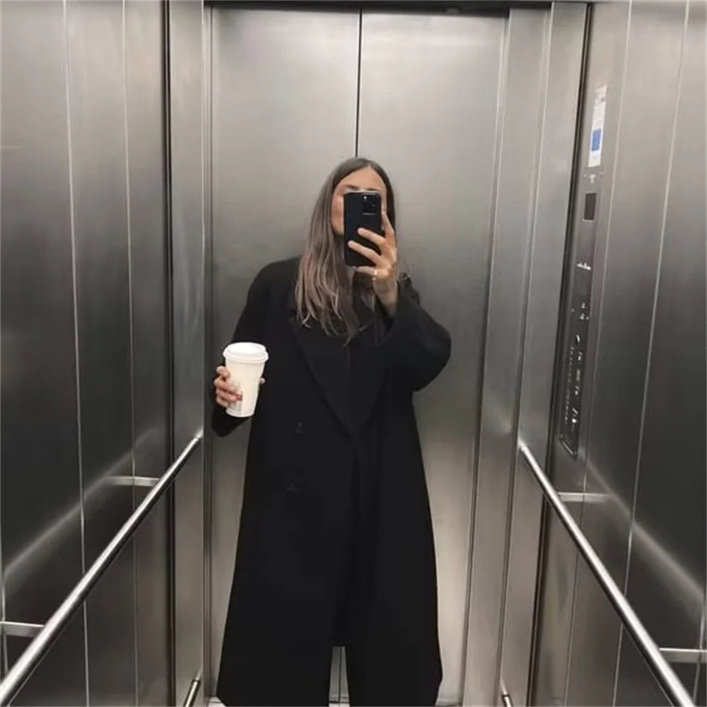 Ava - Chic Long Coat Jacket