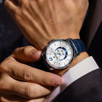 Elegant Luminous Watch with Moon Phase