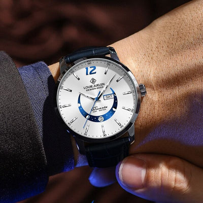 Elegant Luminous Watch with Moon Phase