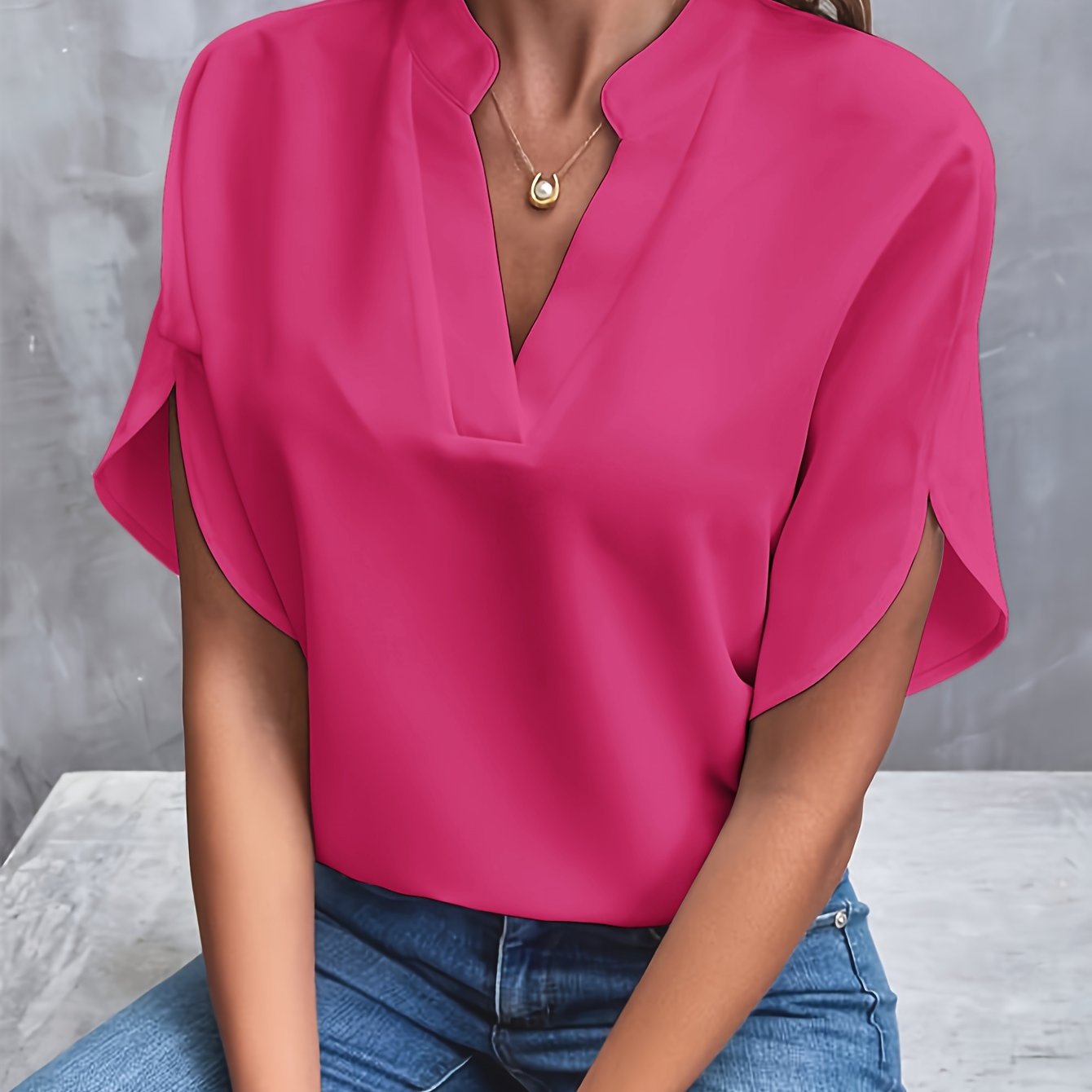Lena | Luxe V-Neck Blouse