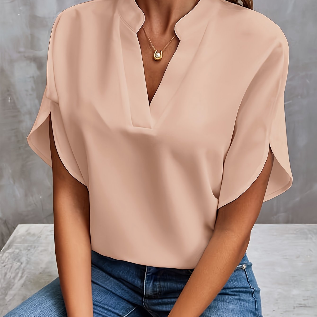 Lena | Luxe V-Neck Blouse