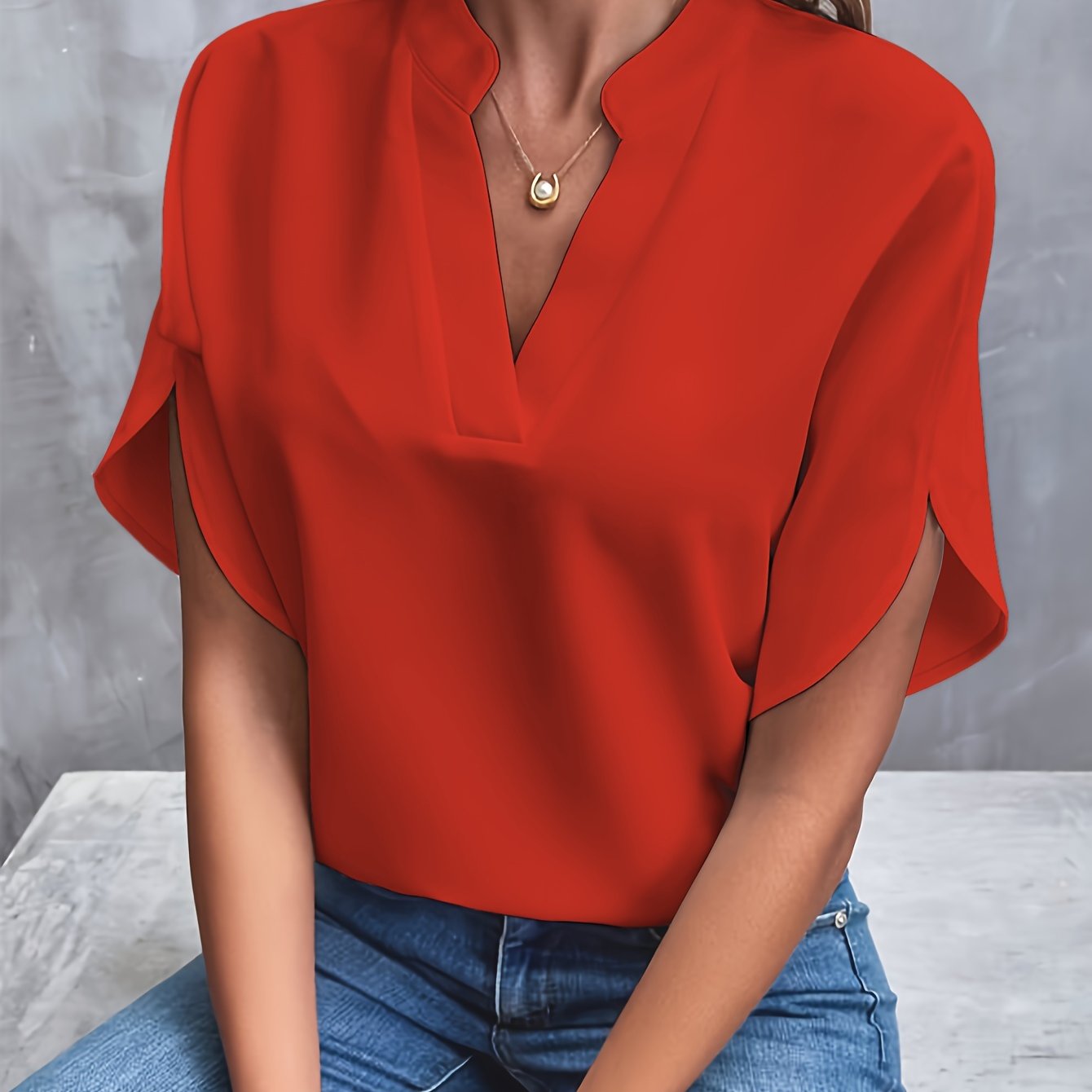 Lena | Luxe V-Neck Blouse