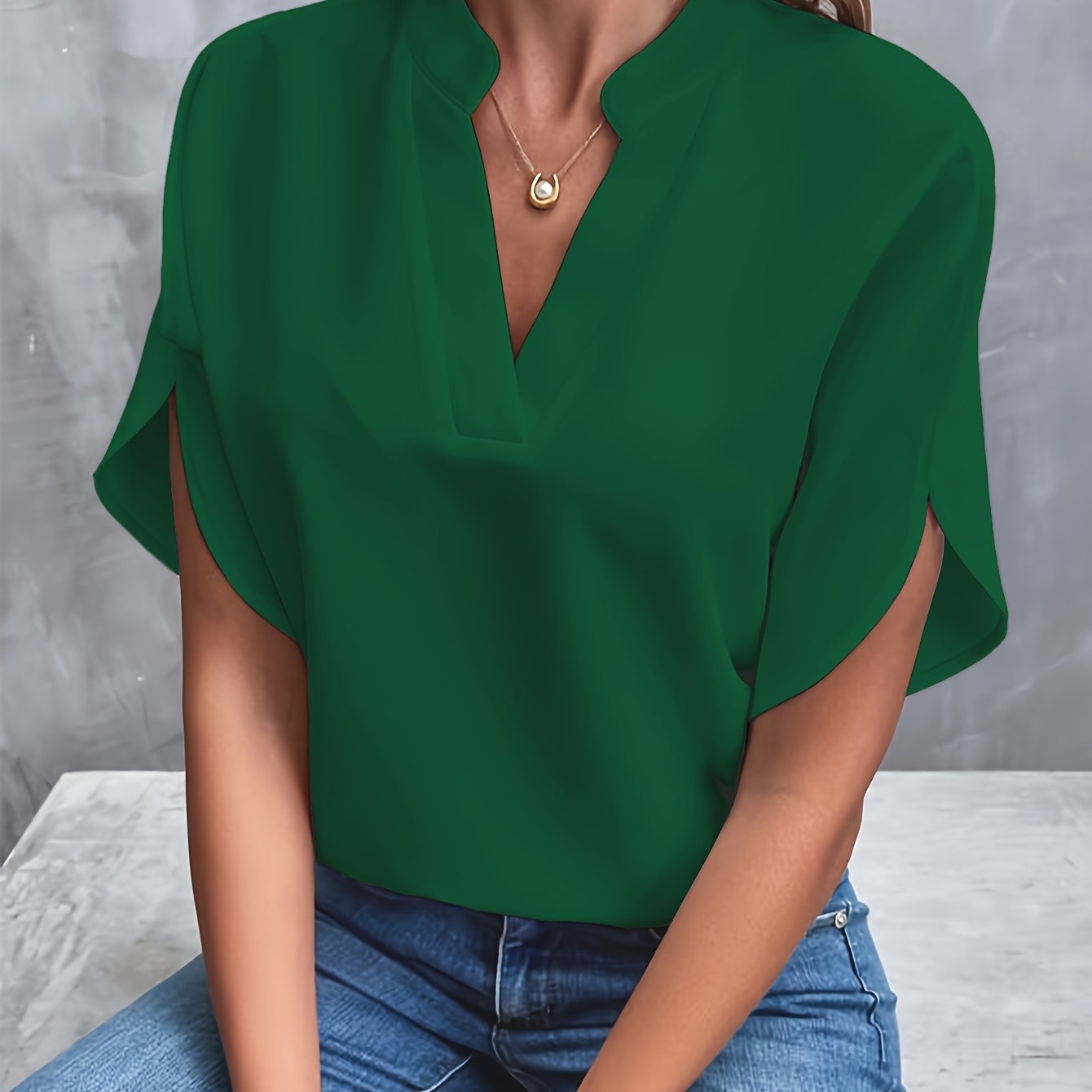 Lena | Luxe V-Neck Blouse
