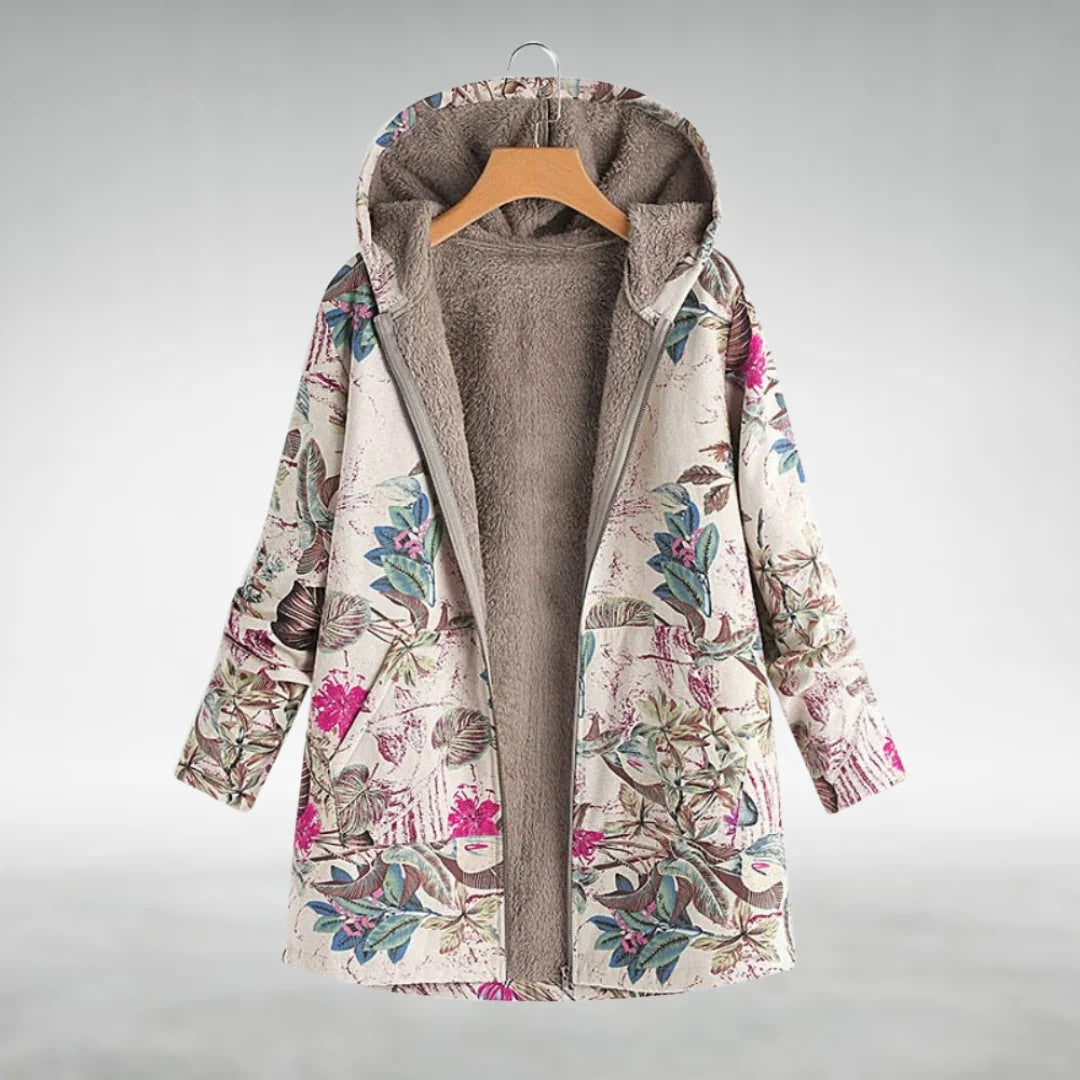 Andrea - Stylish Floral Fleece Jacket
