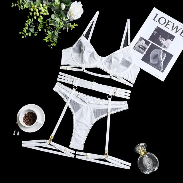 Adriana - 3-Piece French Lingerie Set