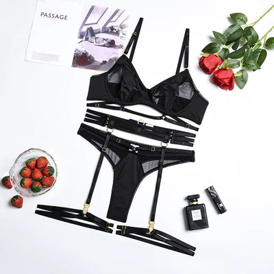 Adriana - 3-Piece French Lingerie Set