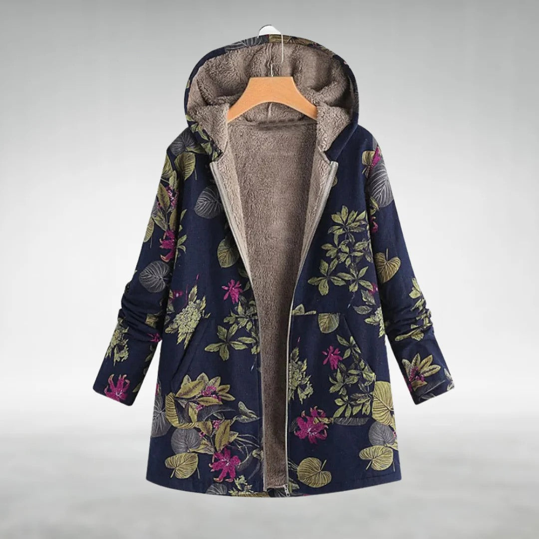 Andrea - Stylish Floral Fleece Jacket