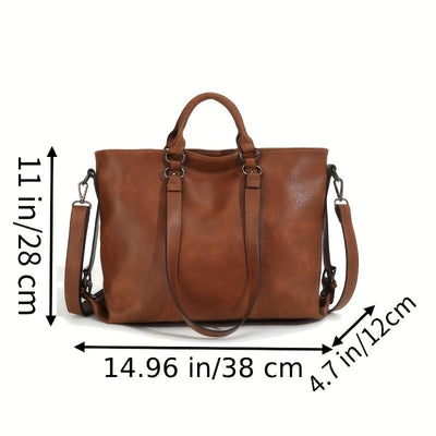 Melanie - Faux Leather Tote Bag