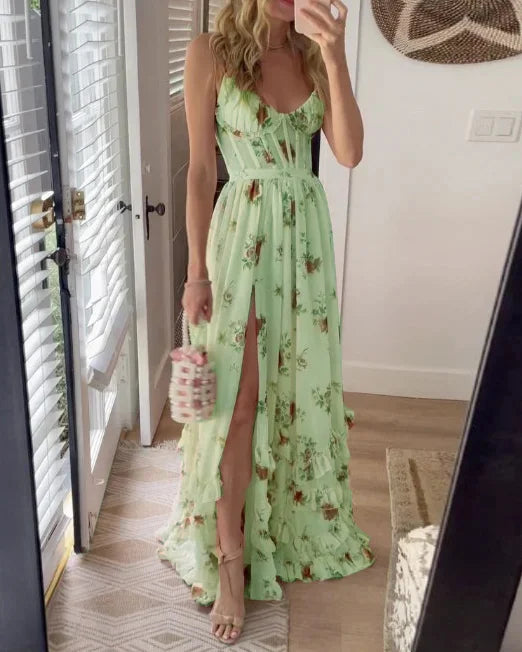 Sonja - Midi Dress with Floral Print