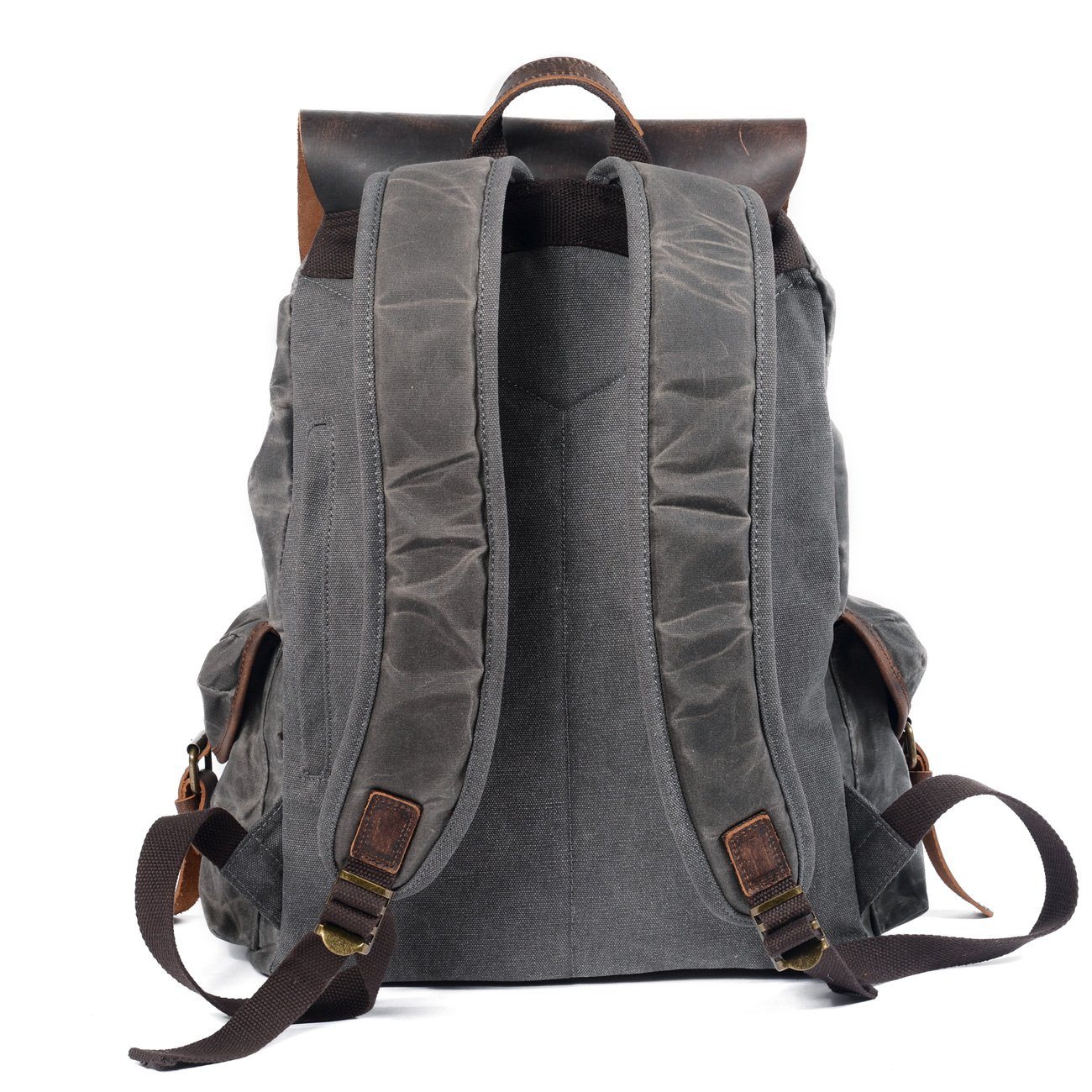 Salzburg - Linen and leather backpack