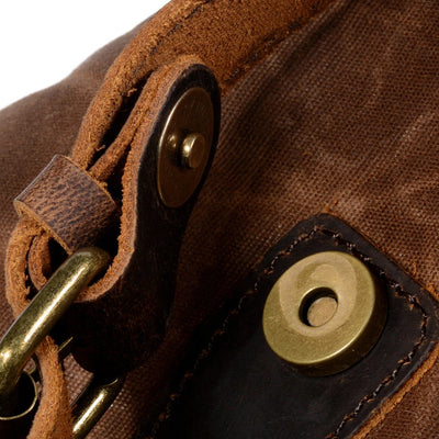 Salzburg - Linen and leather backpack
