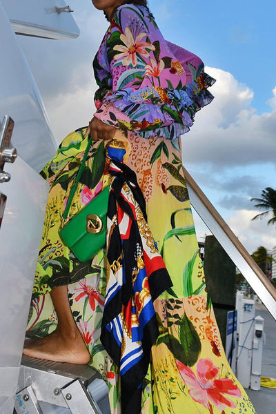 Hannah - Tropical Print Maxi Dress