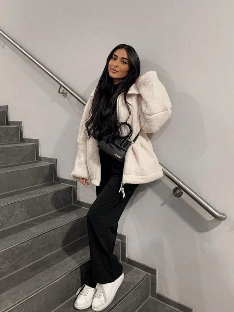 Lisa - Oversized Warm Fleece Jacket