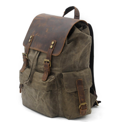 Copenhagen - Backpack made from wax-coated canvas