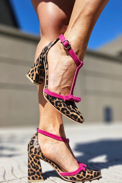 Beauu™ – Green Leopard Print Sandals with Colourful Details