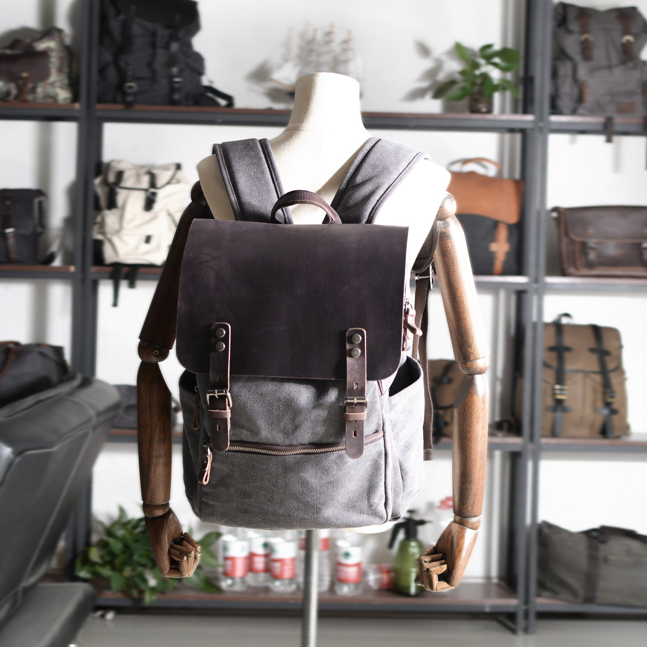Reine - Cotton canvas backpack