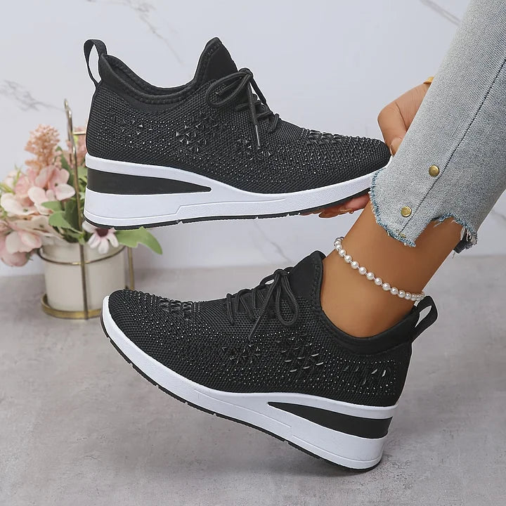 Giselle™ – Orthopaedic Sneakers with Sparkling Rhinestones