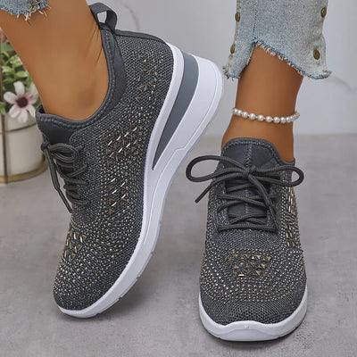 Giselle™ – Orthopaedic Sneakers with Sparkling Rhinestones