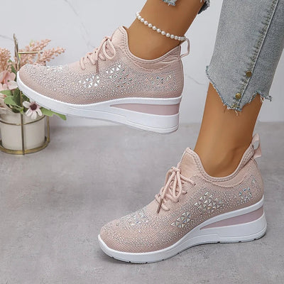 Giselle™ – Orthopaedic Sneakers with Sparkling Rhinestones