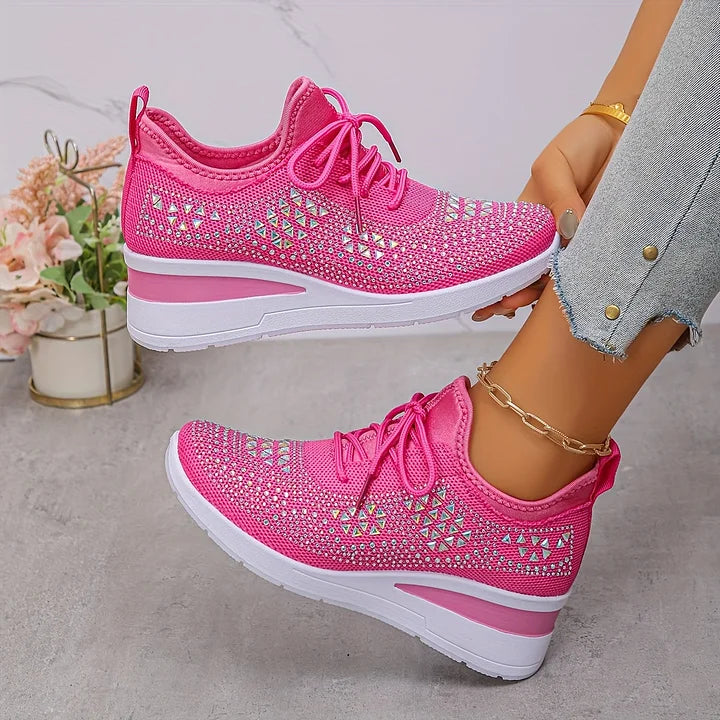 Giselle™ – Orthopaedic Sneakers with Sparkling Rhinestones