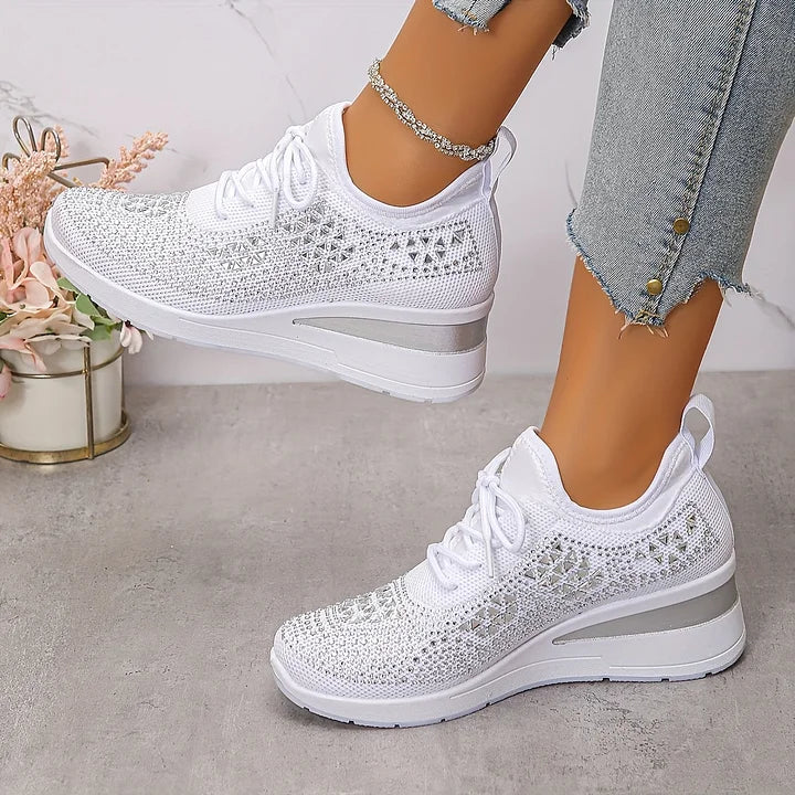 Giselle™ – Orthopaedic Sneakers with Sparkling Rhinestones