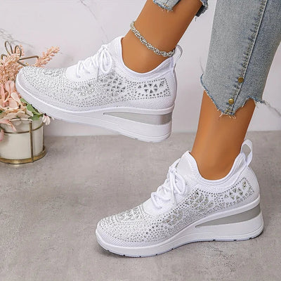 Giselle™ – Orthopaedic Sneakers with Sparkling Rhinestones
