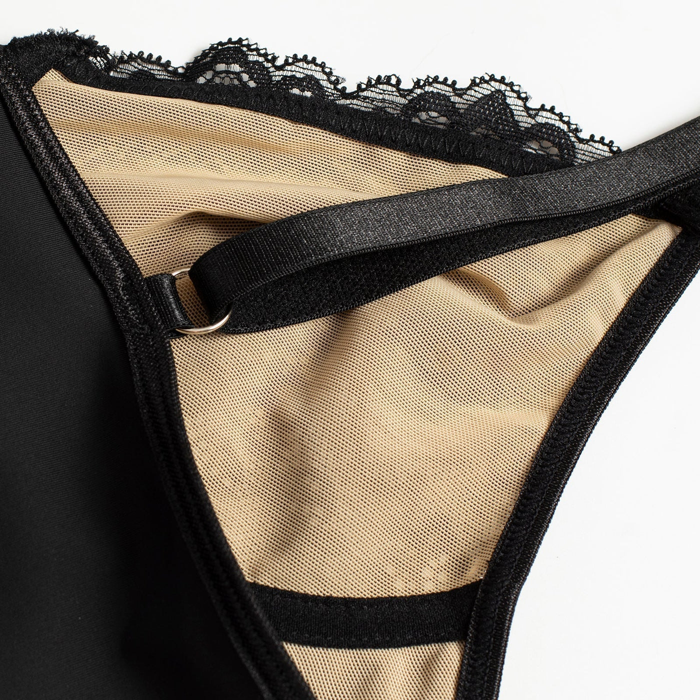 Sarah - Deep V-Neck Lace Shapewear Bodysuit