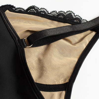 Sarah - Deep V-Neck Lace Shapewear Bodysuit