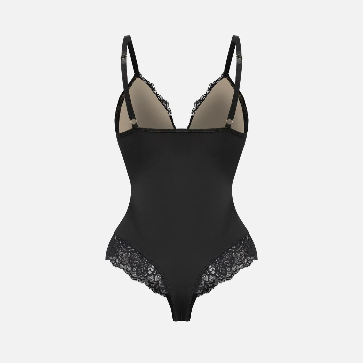 Sarah - Deep V-Neck Lace Shapewear Bodysuit