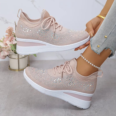 Giselle™ – Orthopaedic Sneakers with Sparkling Rhinestones