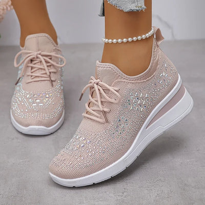Giselle™ – Orthopaedic Sneakers with Sparkling Rhinestones