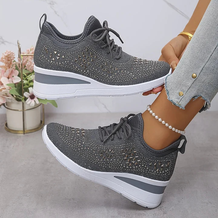 Giselle™ – Orthopaedic Sneakers with Sparkling Rhinestones