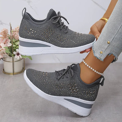 Giselle™ – Orthopaedic Sneakers with Sparkling Rhinestones