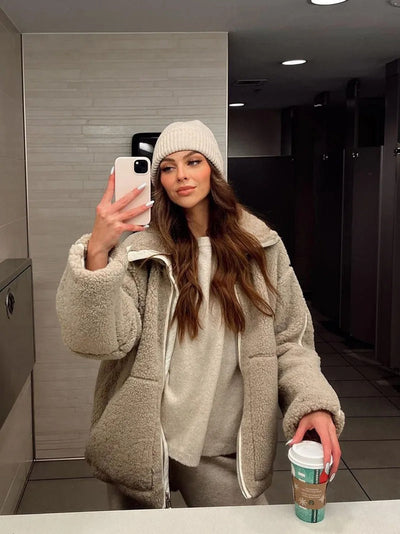 Lisa - Oversized Warm Fleece Jacket