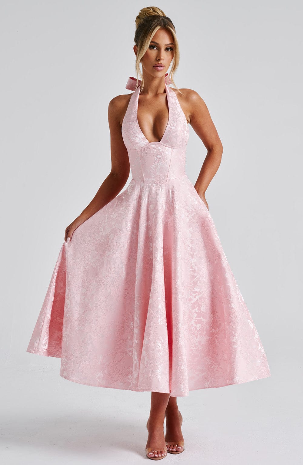 Ara - Midi dress with halter neckline