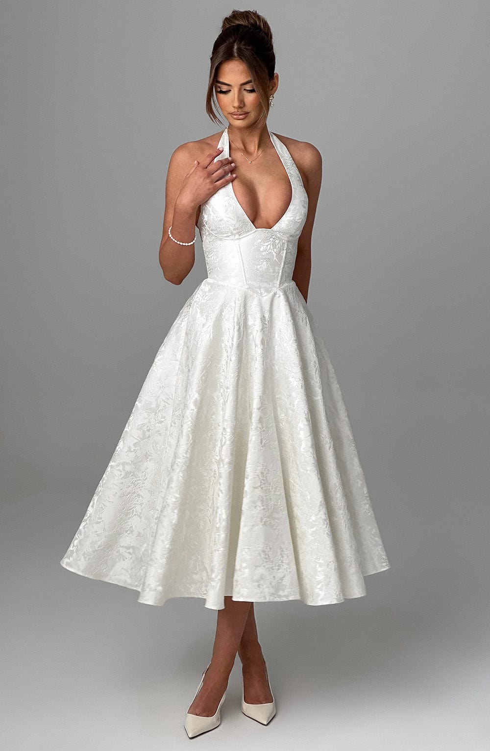 Ara - Midi dress with halter neckline
