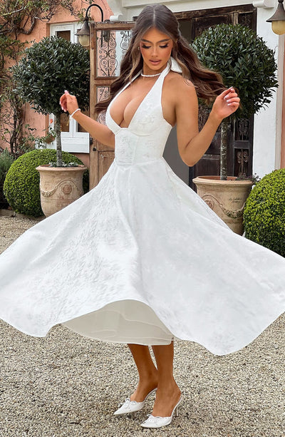 Ara - Midi dress with halter neckline