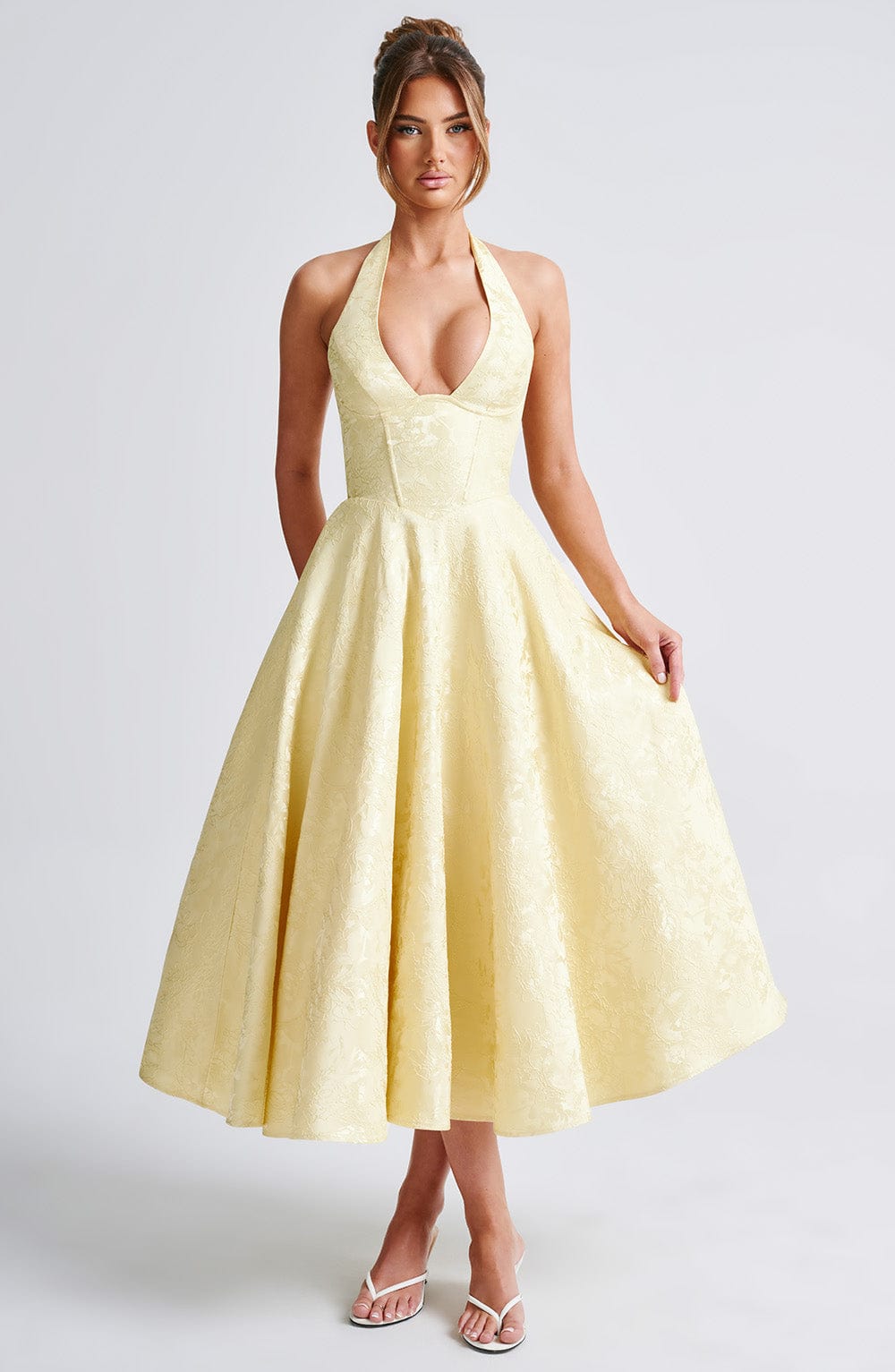 Ara - Midi dress with halter neckline