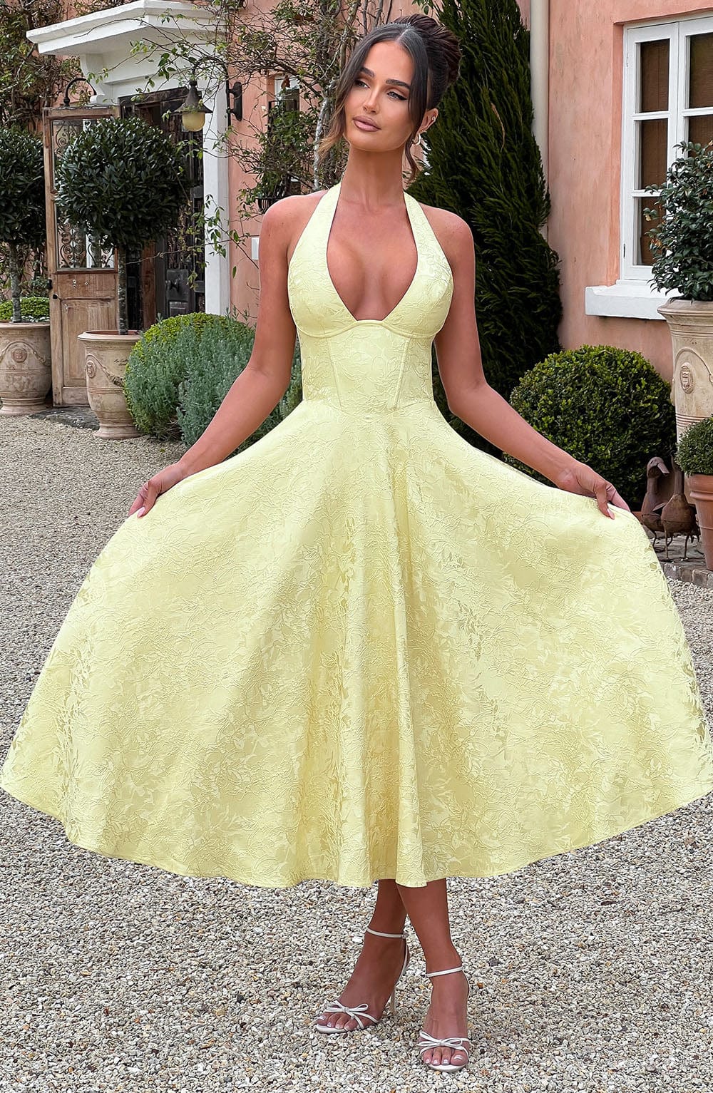 Ara - Midi dress with halter neckline