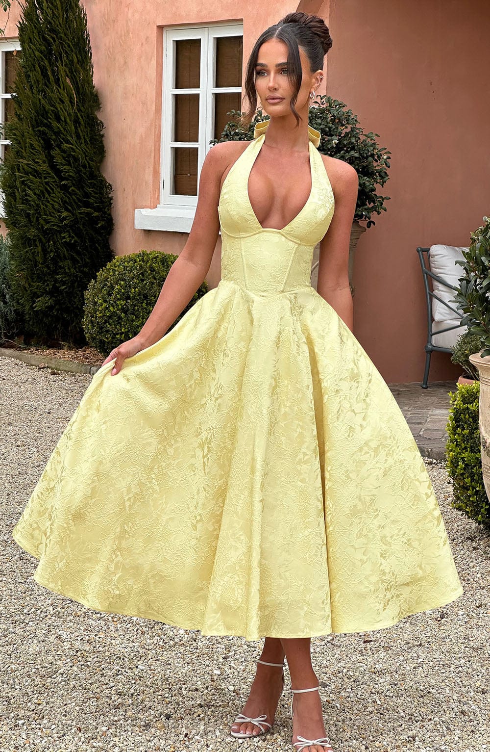 Ara - Midi dress with halter neckline