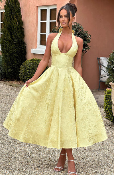 Ara - Midi dress with halter neckline